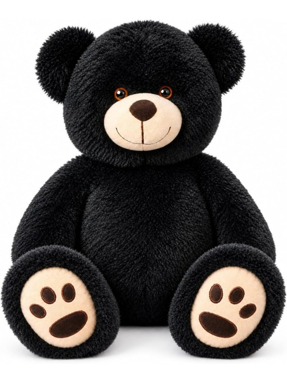 Soft Plush Black Teddy Bear Stuffed Animal - 20 Inch Cuddly Toy for Kids